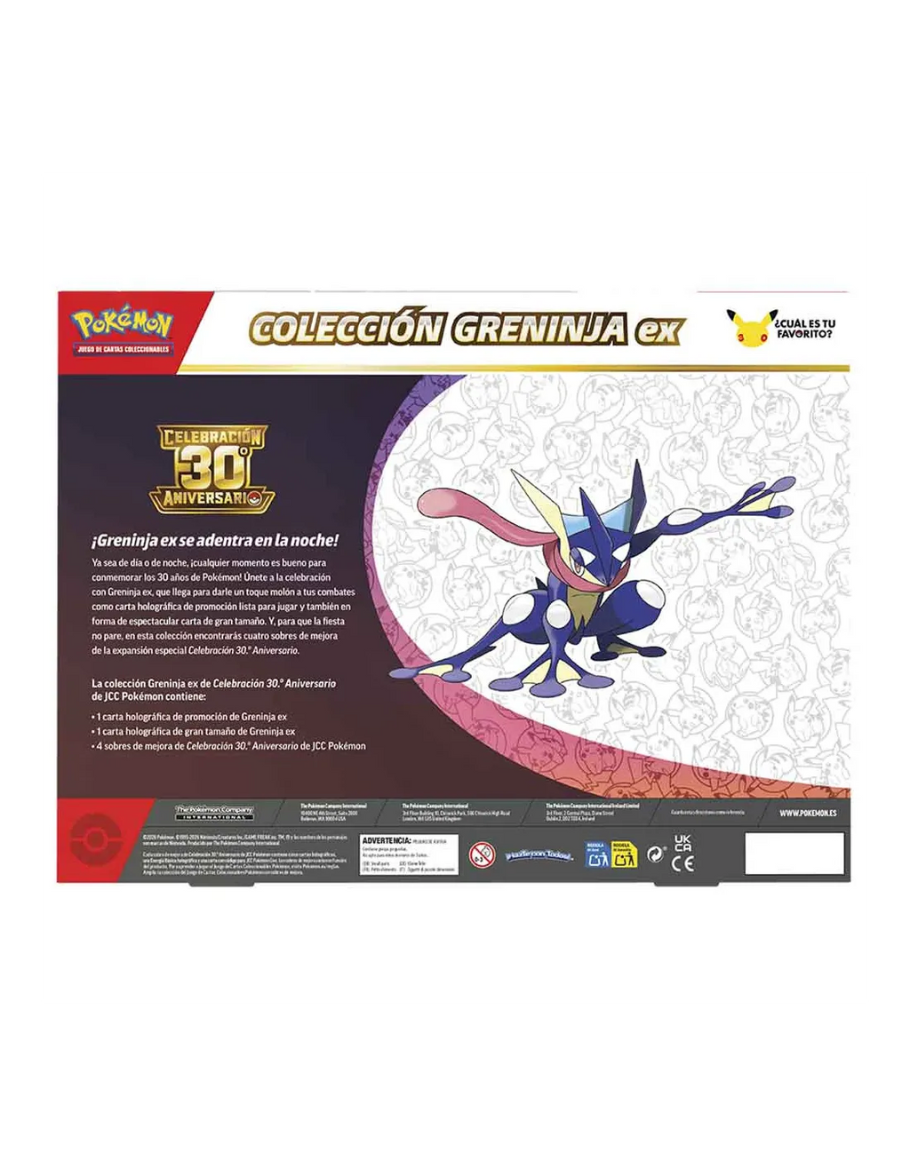 Pokémon 30 Aniversario: Colección Ex greninja (español)