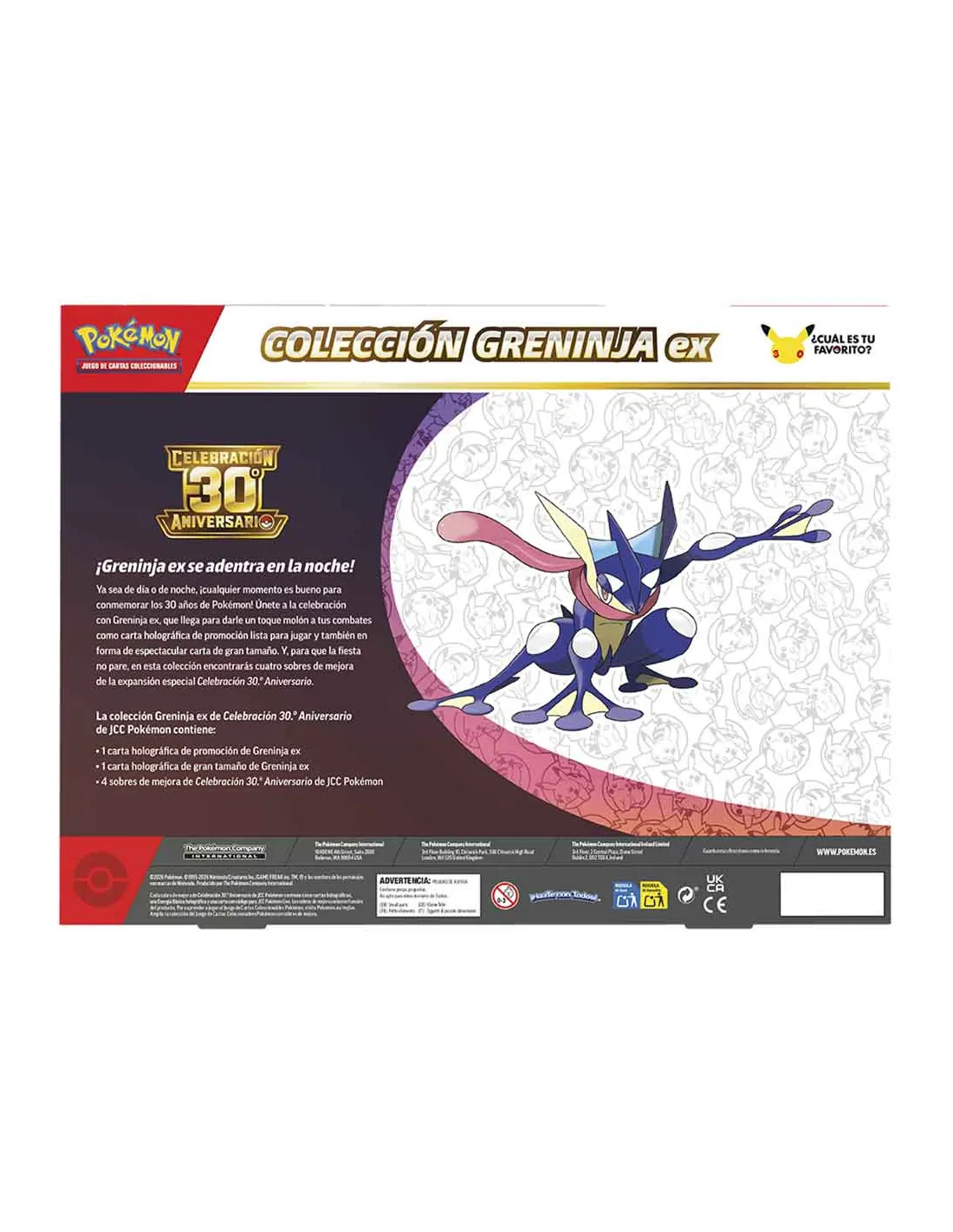 Pokémon 30 Aniversario: Colección Ex greninja (español)